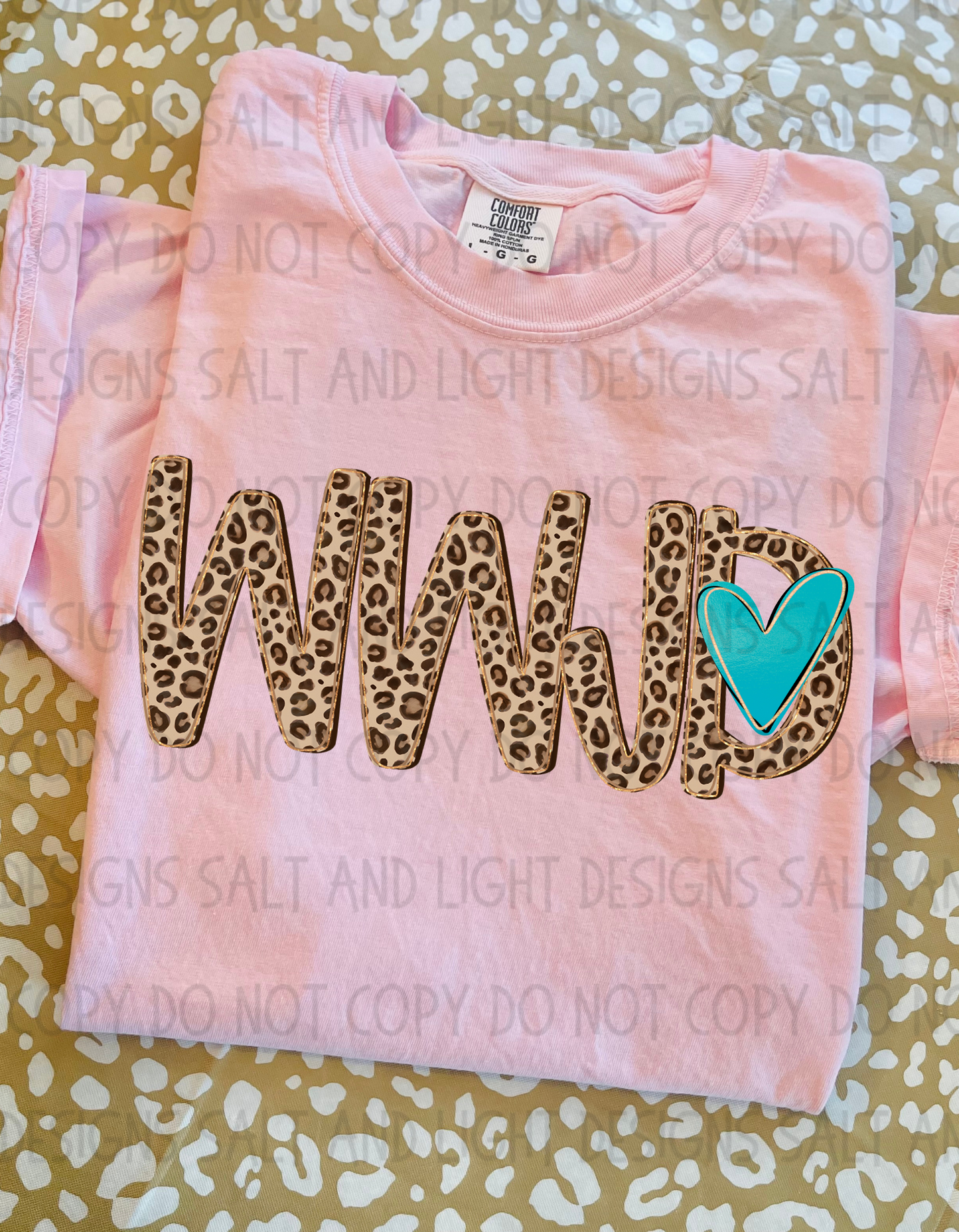 Digital: WWJD Teal heart