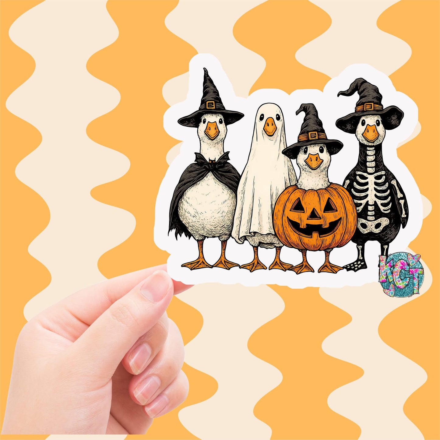 Spooky Goose Sticker