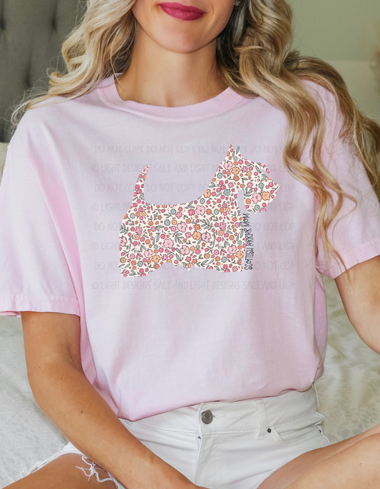 Floral Scotty Mama Print
