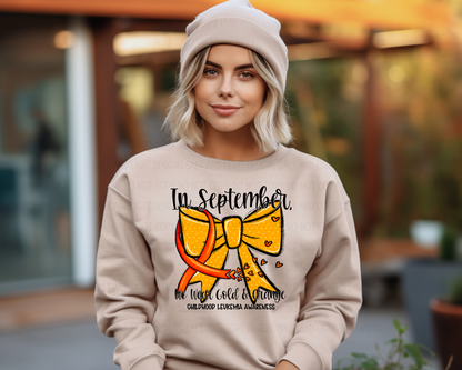 September we wear gold and orange