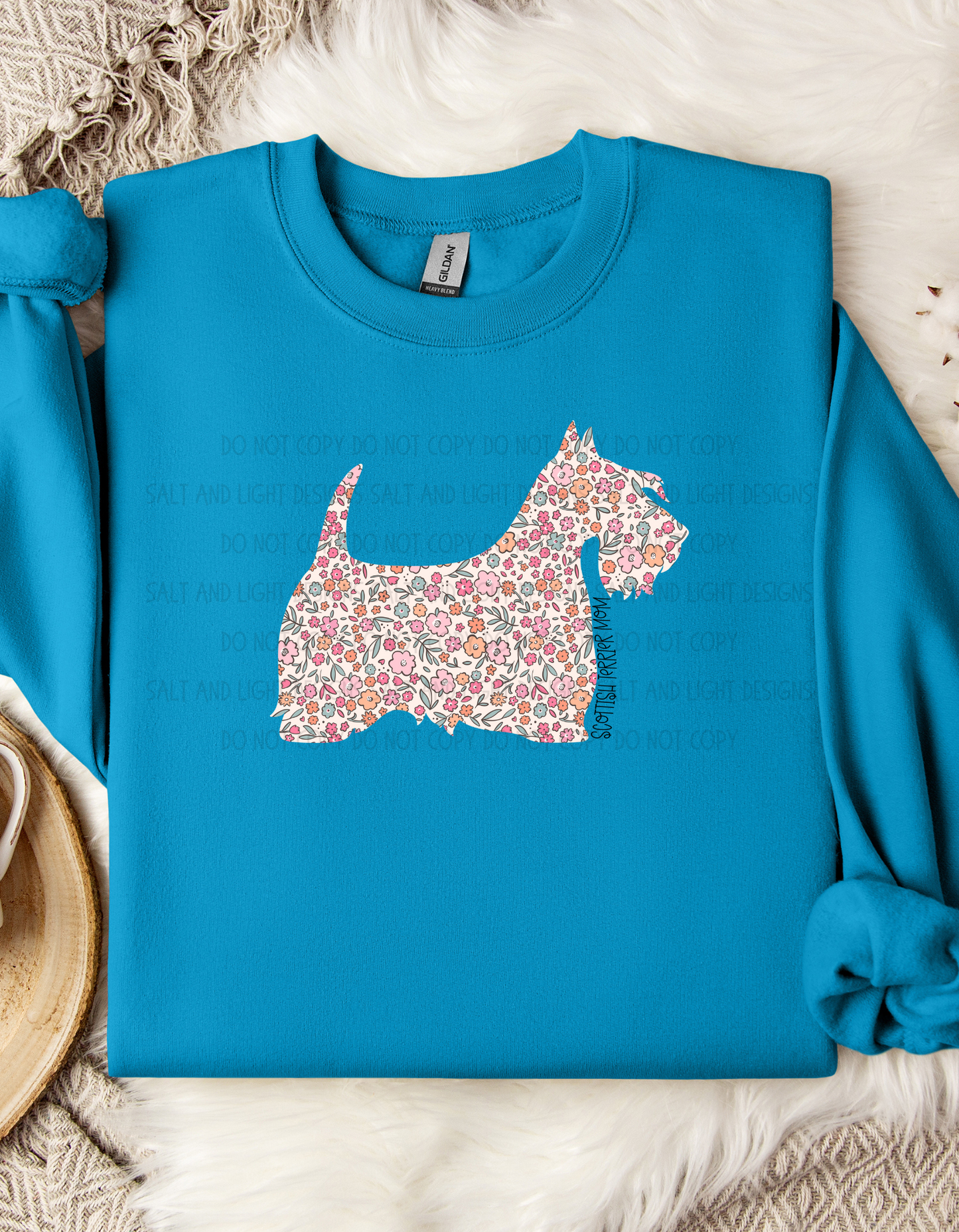 Floral Scotty Mama Print