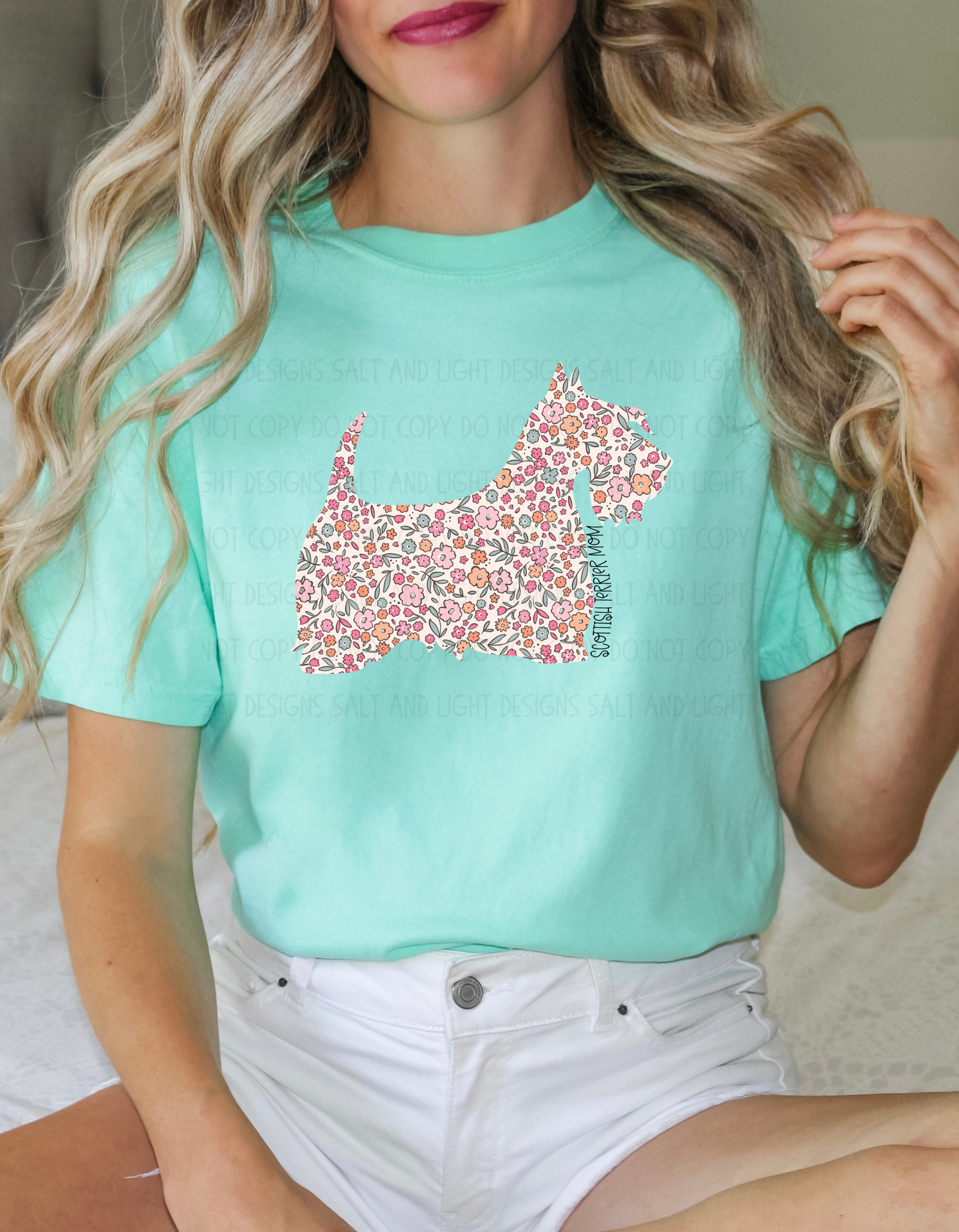 Floral Scotty Mama Print