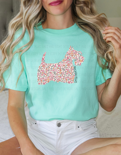 Floral Scotty Mama Print