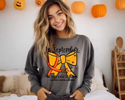September we wear gold and orange