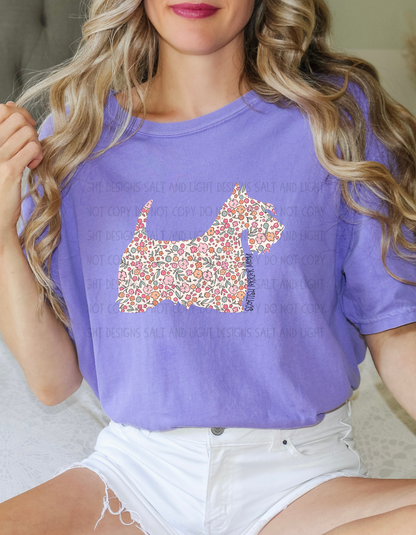 Floral Scotty Mama Print