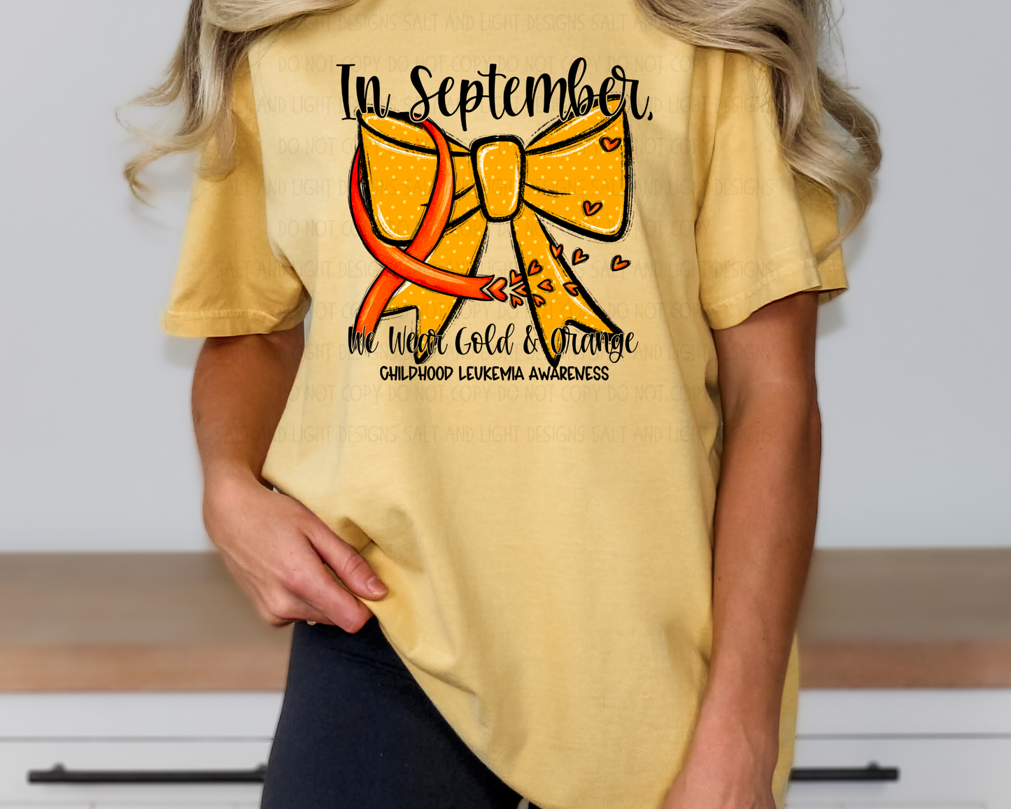September we wear gold and orange