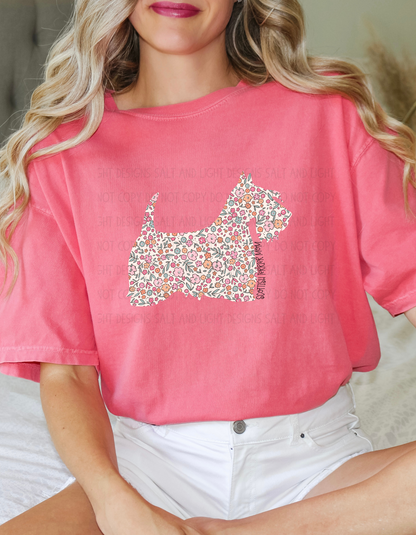 Floral Scotty Mama Print