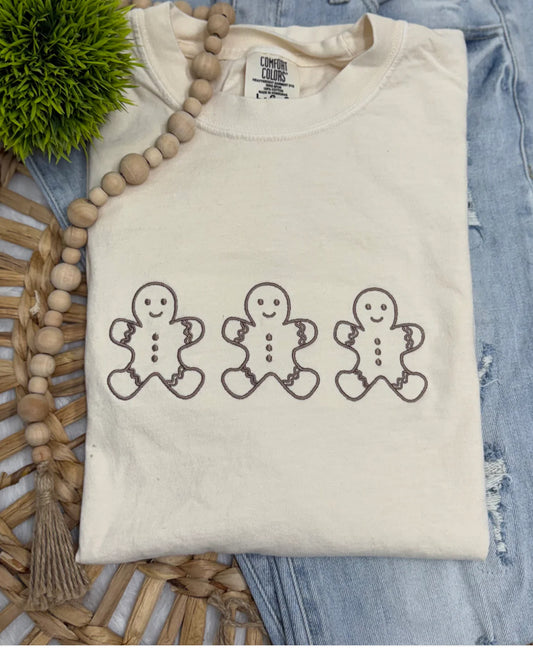 Embroidered Gingerbread Men