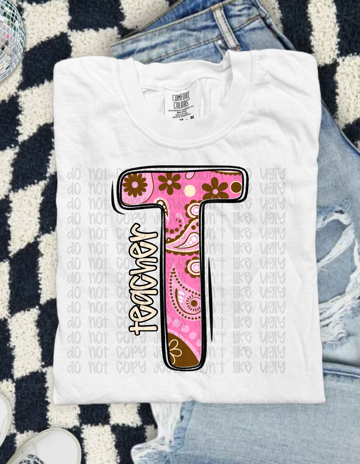 Digital: T is for Teacher Boho
