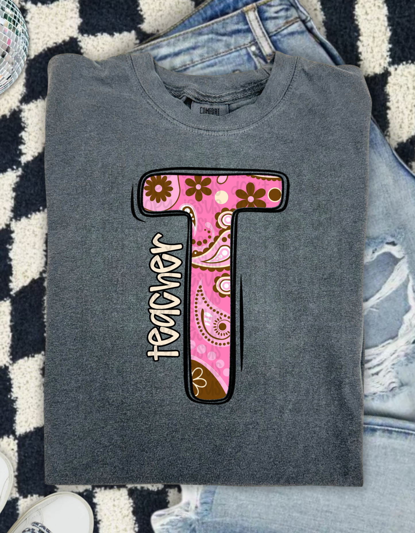 Digital: T is for Teacher Boho