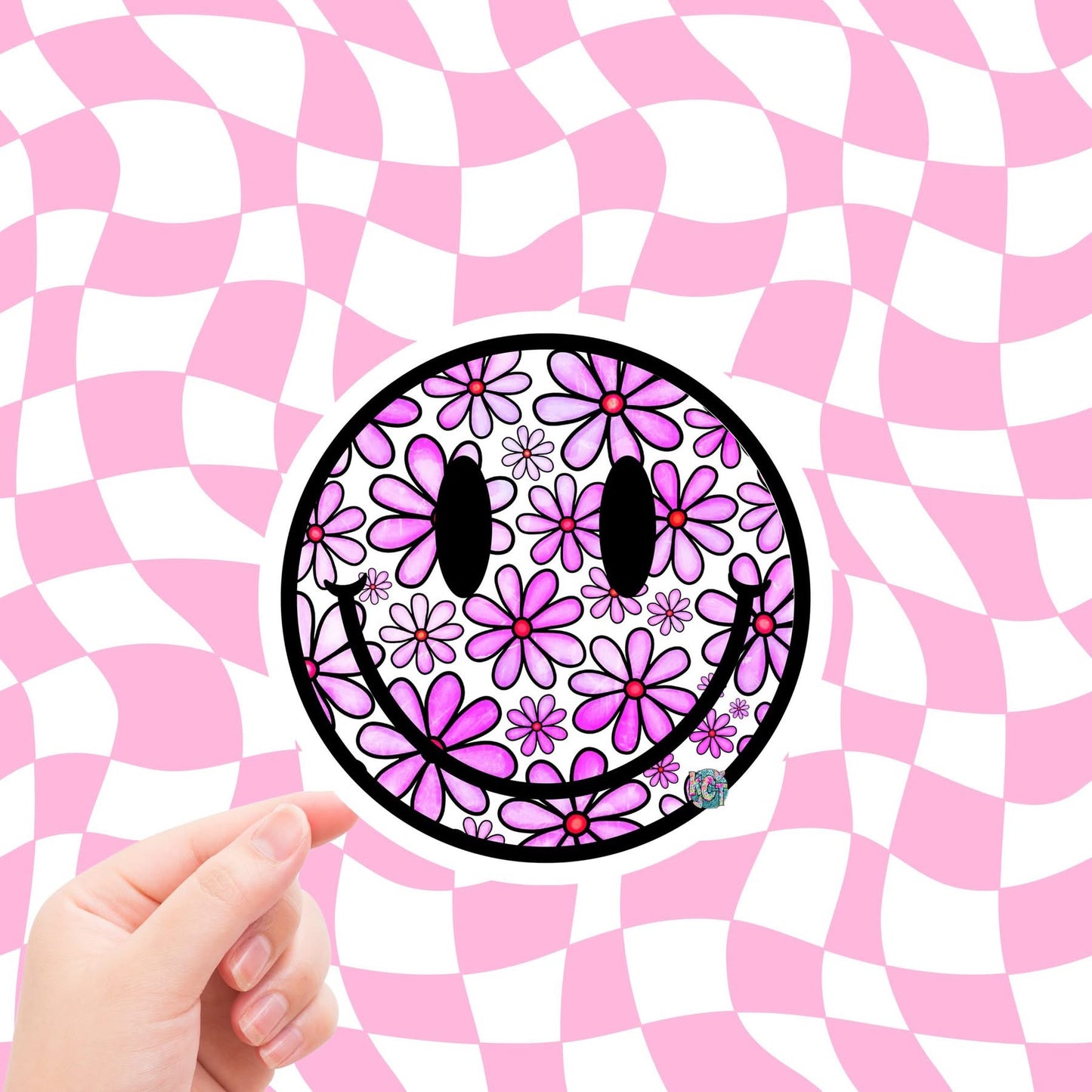 Flower Smilie Face Sticker