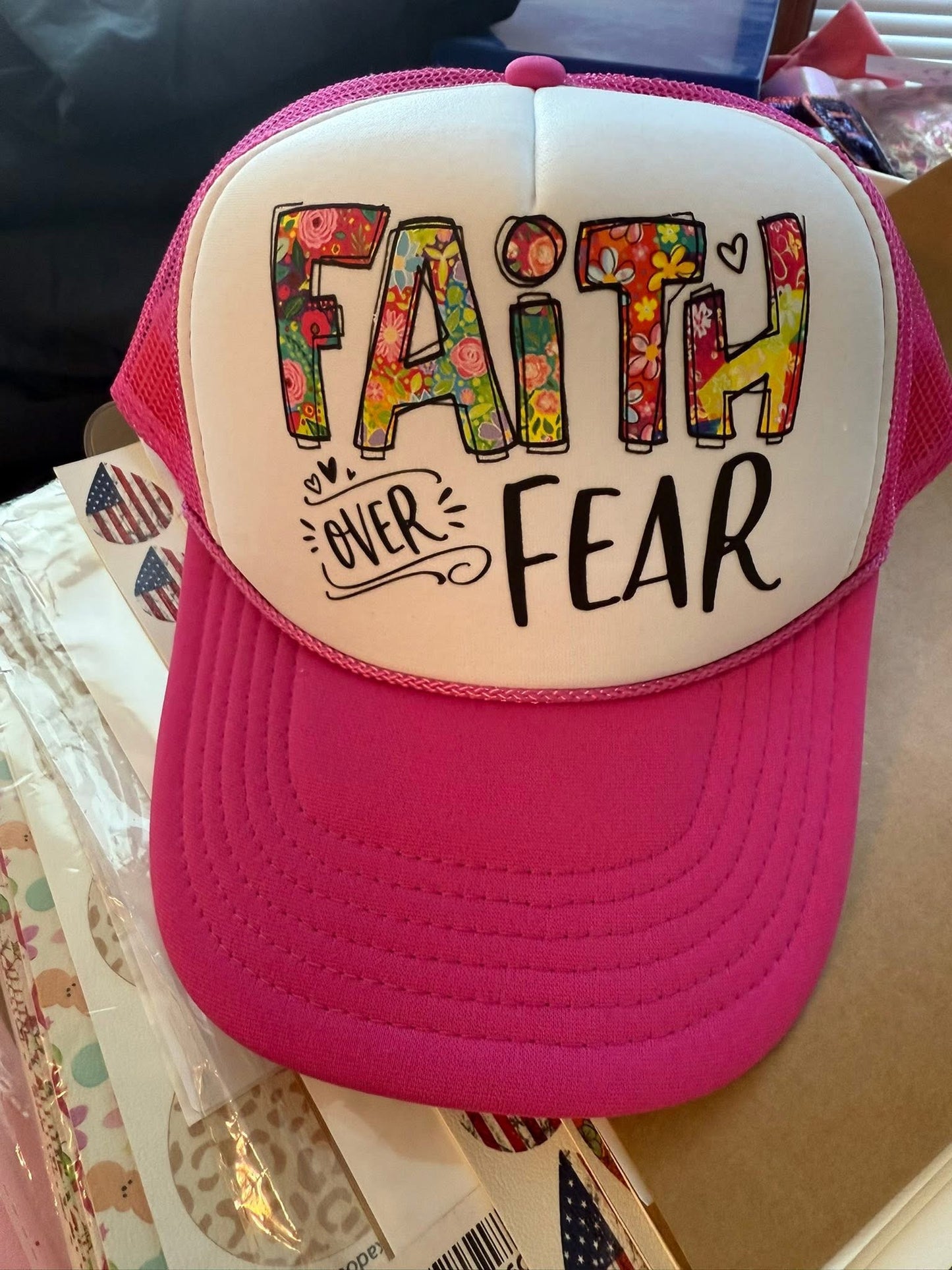 Faith over Fear trucker hat