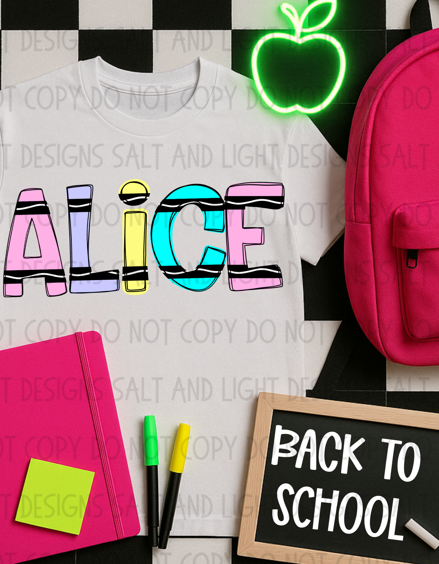 Crayon Letter Designs