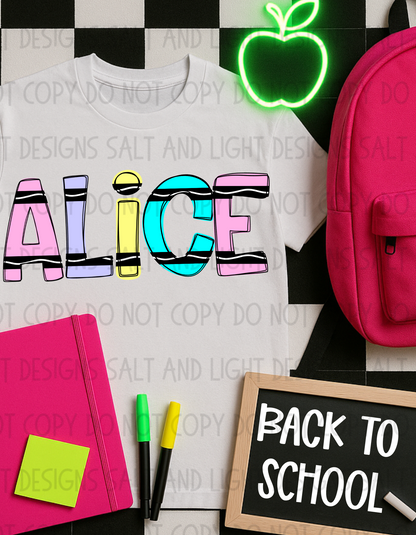 Crayon Letter Designs