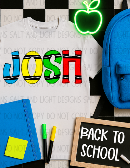 Crayon Letter Designs